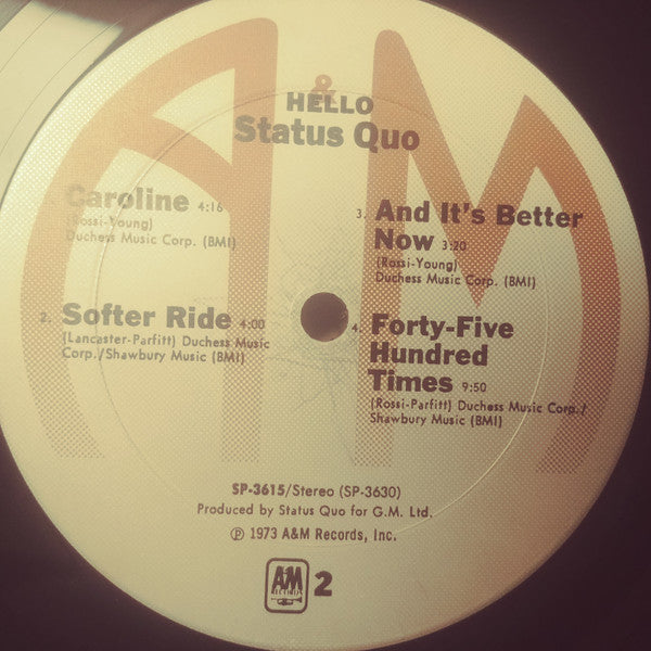 Status Quo : Hello! (LP, Album, Pit)