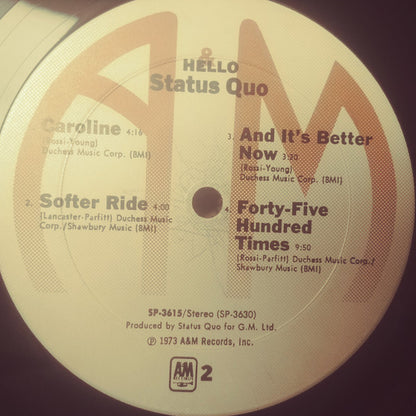 Status Quo : Hello! (LP, Album, Pit)
