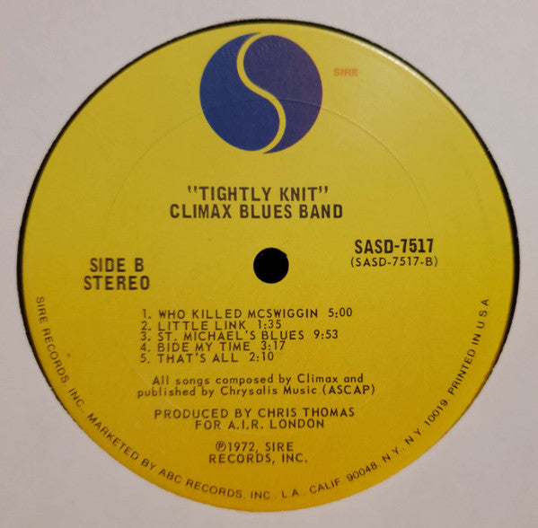 Climax Blues Band : Tightly Knit (LP, Album, RE, San)