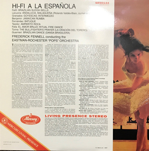 Frederick Fennell, Eastman-Rochester Pops* : Hi-Fi A La Espaňola  (LP, Album, 180)