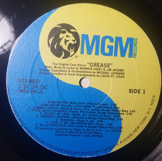 Various : Grease - The Original Broadway Cast Album (LP, Album)