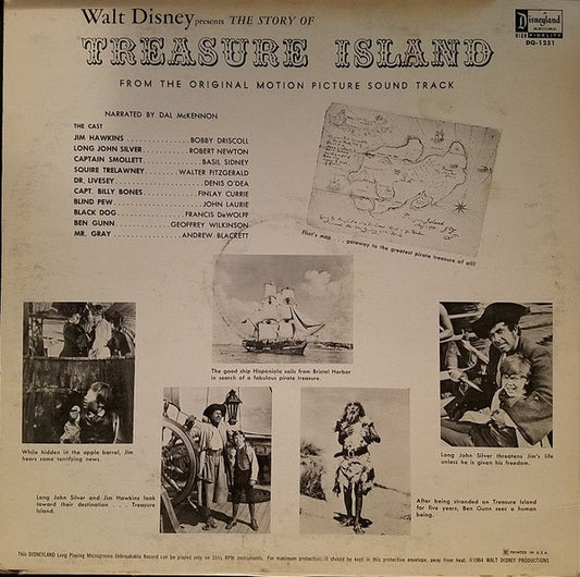 Various : Walt Disney Presents The Story of Treasure Island (LP, Album, Mono)