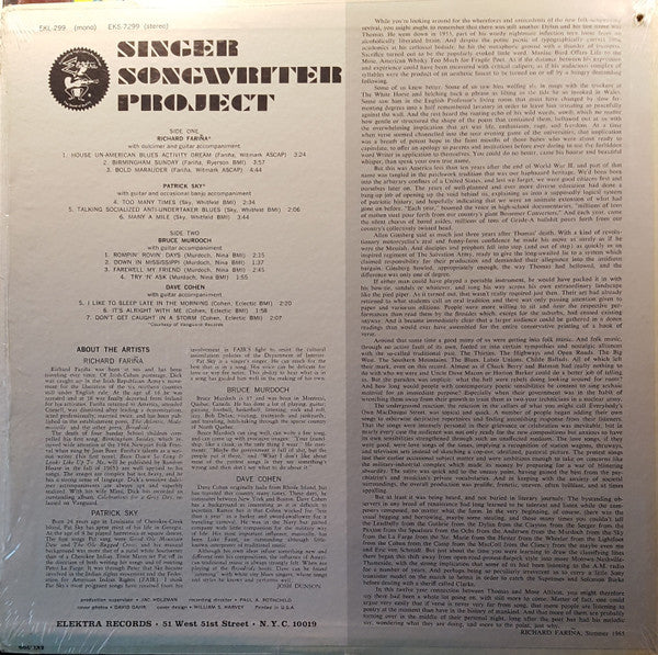 Various : Singer Songwriter Project (LP, Comp, Pit)