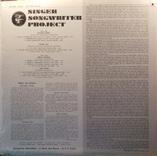 Various : Singer Songwriter Project (LP, Comp, Pit)