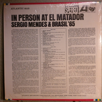 Sergio Mendes And Brasil '65* : In Person At El Matador (LP, Album, RE)