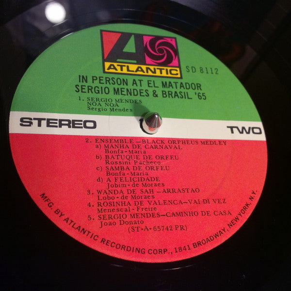 Sergio Mendes And Brasil '65* : In Person At El Matador (LP, Album, RE)