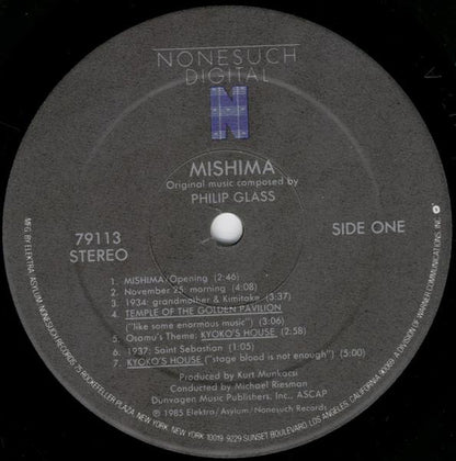 Philip Glass : Mishima (LP, Album)