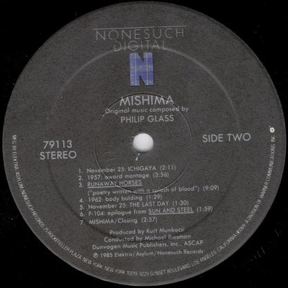 Philip Glass : Mishima (LP, Album)