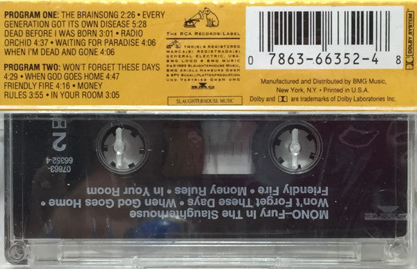 Fury In The Slaughterhouse : Mono (Cass, Album)