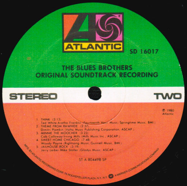 The Blues Brothers : The Blues Brothers (Original Soundtrack Recording) (LP, Album, SP-)