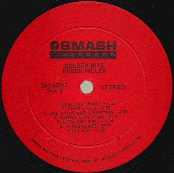 Roger Miller : Golden Hits (LP, Comp)