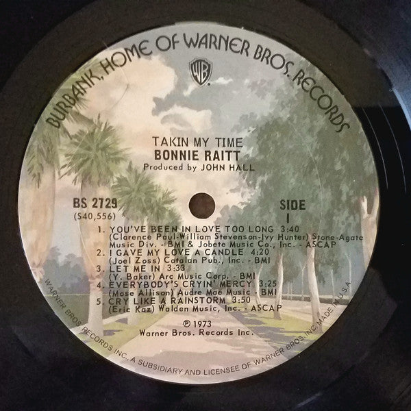 Bonnie Raitt : Takin' My Time (LP, Album, San)