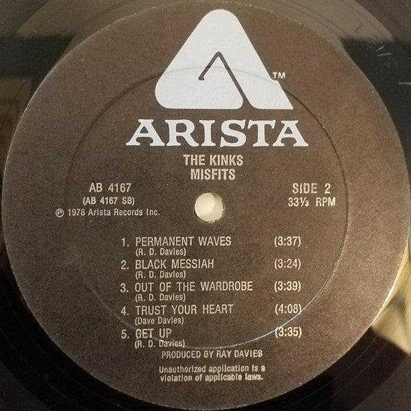 The Kinks : Misfits (LP, Album, All)