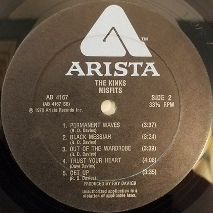 The Kinks : Misfits (LP, Album, All)