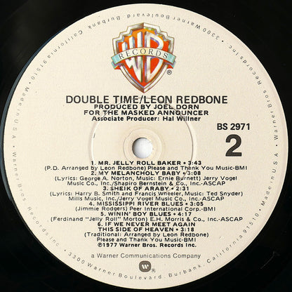Leon Redbone : Double Time (LP, Album, RP, Win)