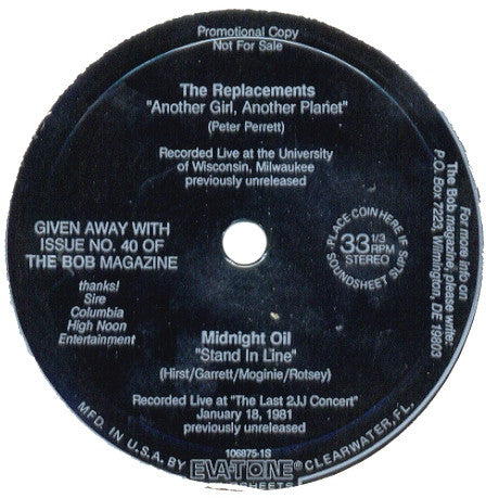 The Replacements / Midnight Oil : Another Girl, Another Planet / Stand In Line (Flexi, 7", Promo)