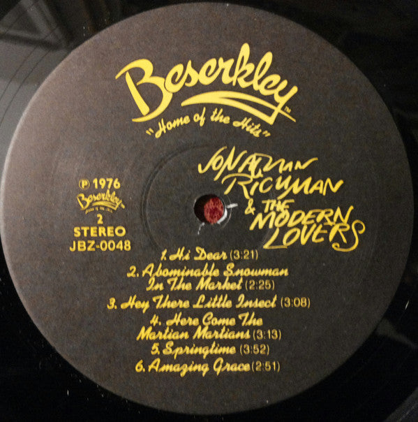 Jonathan Richman & The Modern Lovers : Jonathan Richman & The Modern Lovers (LP, Album, RE)