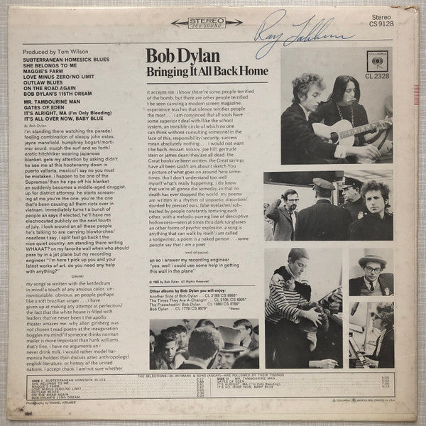 Bob Dylan : Bringing It All Back Home (LP, Album, RP, Pit)
