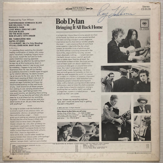 Bob Dylan : Bringing It All Back Home (LP, Album, RP, Pit)