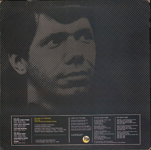 Chick Corea & Return To Forever : Light As A Feather (LP, Album, Mon)