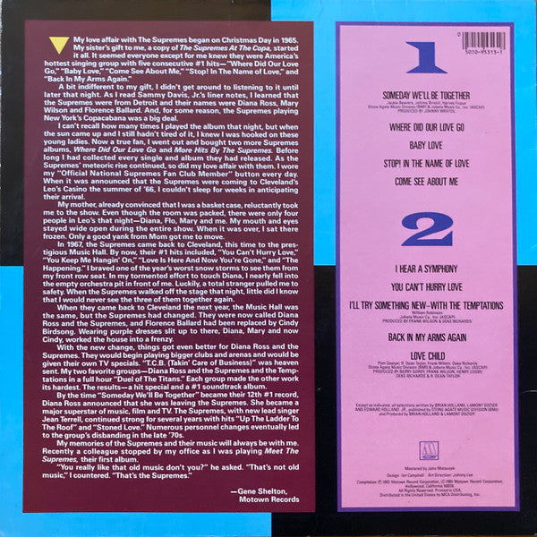 Diana Ross & The Supremes* : Great Songs And Performances That Inspired The Motown 25th Anniversary T.V. Special (LP, Comp)