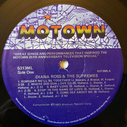 Diana Ross & The Supremes* : Great Songs And Performances That Inspired The Motown 25th Anniversary T.V. Special (LP, Comp)