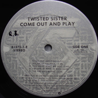Twisted Sister : Come Out And Play (LP, Album, Ltd, S/Edition, Pop)