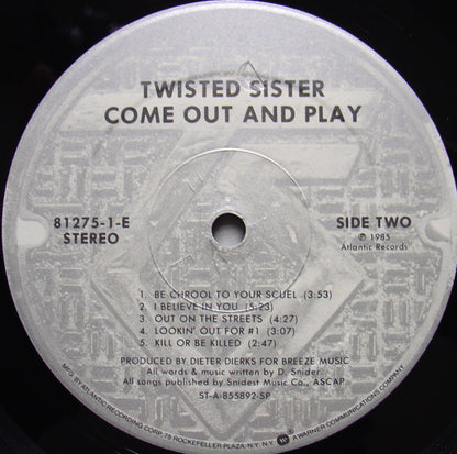 Twisted Sister : Come Out And Play (LP, Album, Ltd, S/Edition, Pop)
