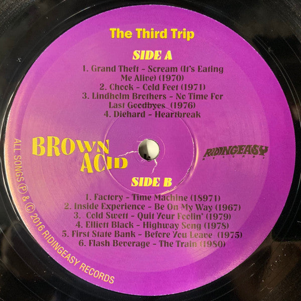 Various : Brown Acid: The Third Trip (Heavy Rock From The Underground Comedown) (LP, Comp, Ltd, 180)