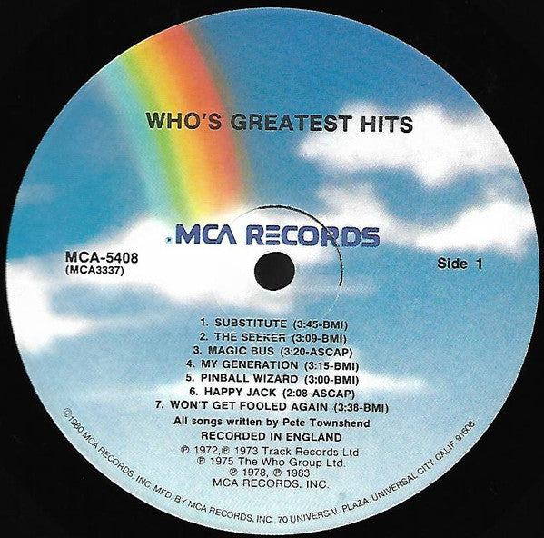 The Who : Who's Greatest Hits (LP, Comp, Glo)