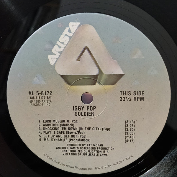 Iggy Pop : Soldier (LP, Album, RE)