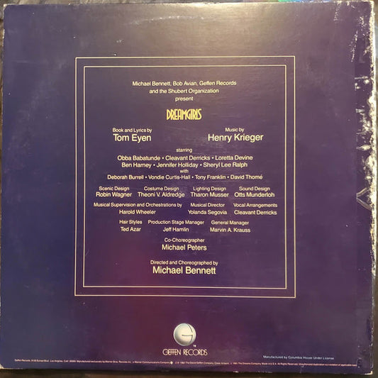 Original Broadway Cast* : Dreamgirls Original Broadway Cast Album (LP, Album, Club, Gat)