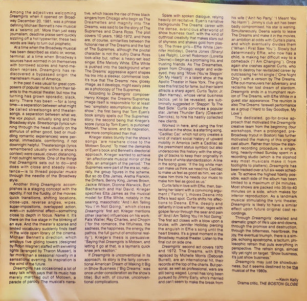 Original Broadway Cast* : Dreamgirls Original Broadway Cast Album (LP, Album, Club, Gat)