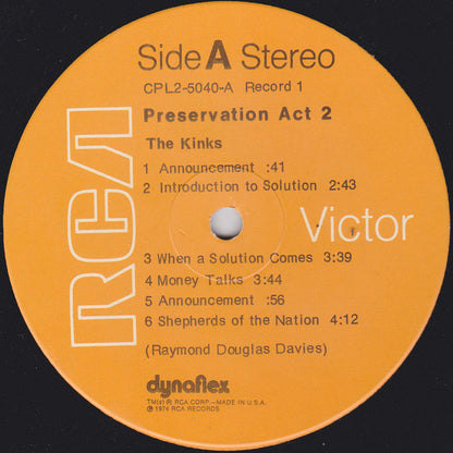 The Kinks : Preservation Act 2 (2xLP, Album, Hol)