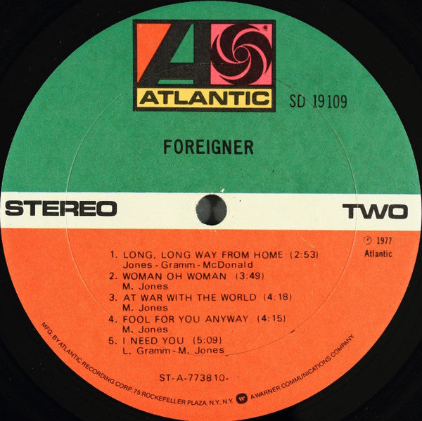 Foreigner : Foreigner (LP, Album, RE, Gol)