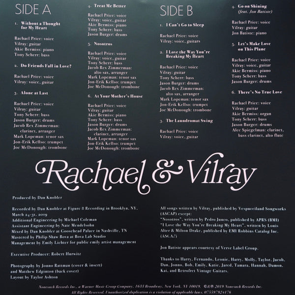 Rachael & Vilray : Rachael & Vilray (LP, Album)