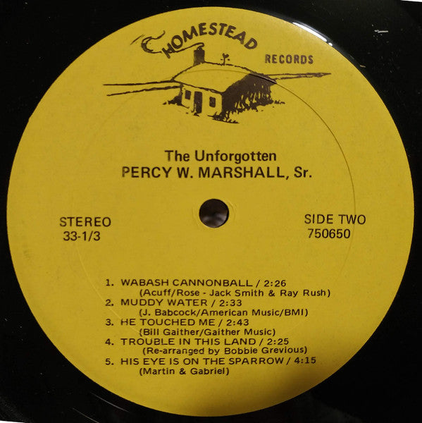 Percy W. Marshall, Sr. : The Unforgotten (LP, Album)