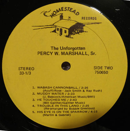 Percy W. Marshall, Sr. : The Unforgotten (LP, Album)