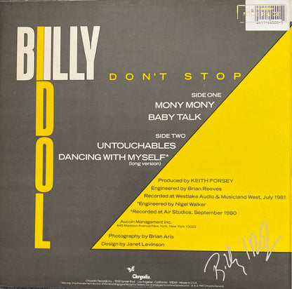 Billy Idol : Don't Stop (12", EP, Pit)