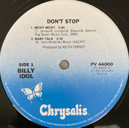 Billy Idol : Don't Stop (12", EP, Pit)