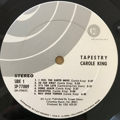 Carole King : Tapestry (LP, Album, Ter)