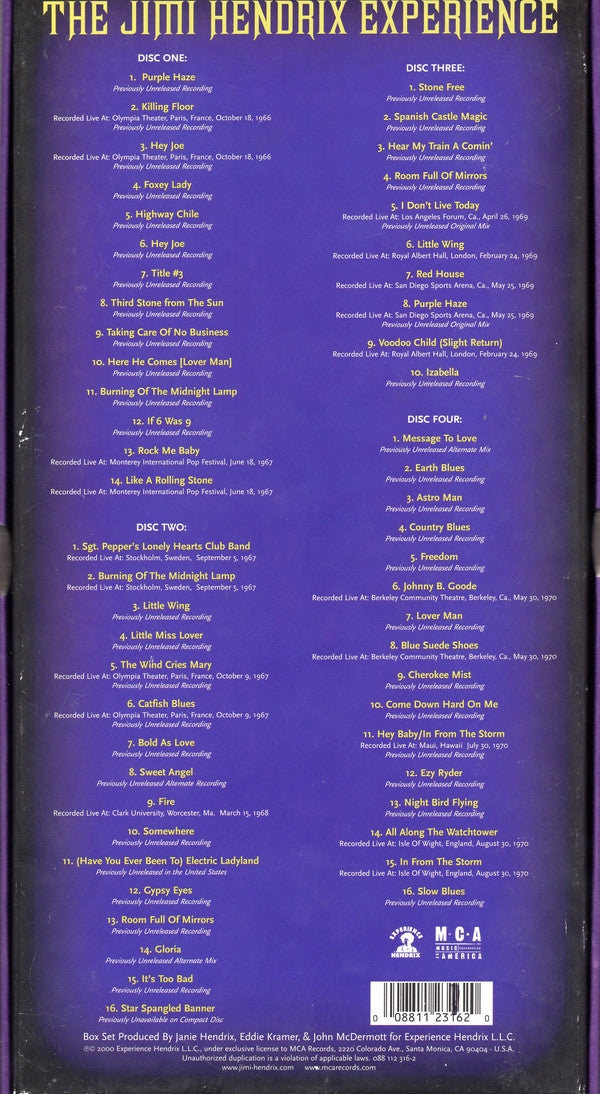 The Jimi Hendrix Experience : The Jimi Hendrix Experience (4xCD + Box, Comp)