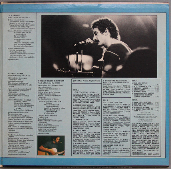 Jim Croce : Life And Times (LP, Album, RP, Pit)