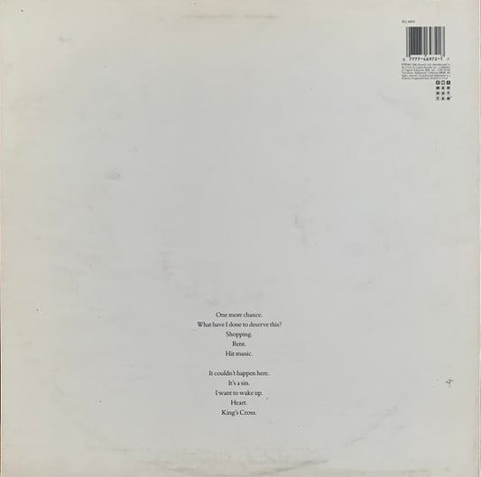Pet Shop Boys : Actually (LP, Album, All)