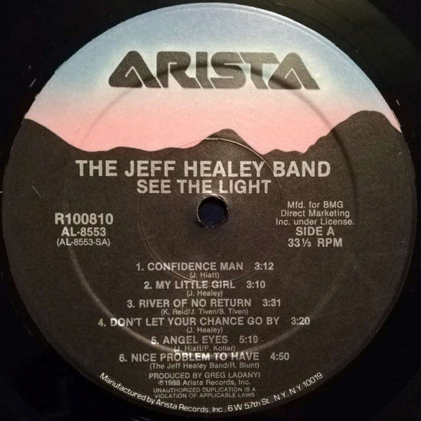The Jeff Healey Band : See The Light (LP, Album, Club)