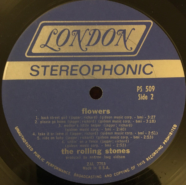 The Rolling Stones : Flowers (LP, Comp, Pit)