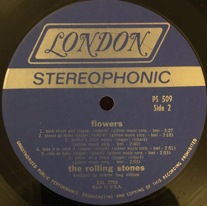 The Rolling Stones : Flowers (LP, Comp, Pit)