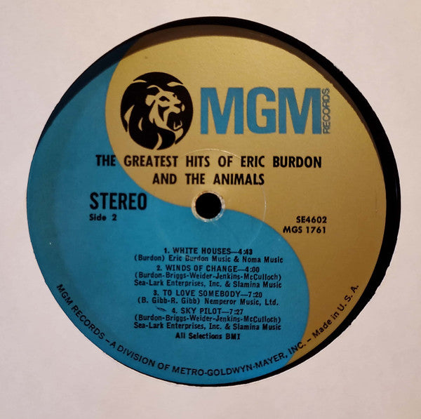 Eric Burdon And The Animals* : The Greatest Hits Of Eric Burdon And The Animals (LP, Comp, RE, MGM)