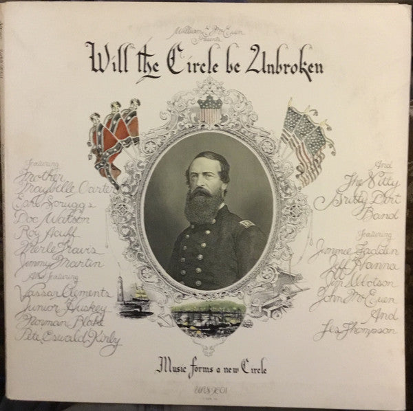 The Nitty Gritty Dirt Band* Featuring Mother Maybelle Carter*, Earl Scruggs, Doc Watson, Roy Acuff, Merle Travis, Jimmy Martin Also Featuring Vassar Clements, Junior Huskey, Norman Blake (2), Pete 'Oswald' Kirby : Will The Circle Be Unbroken (3xLP, Album, Gat)