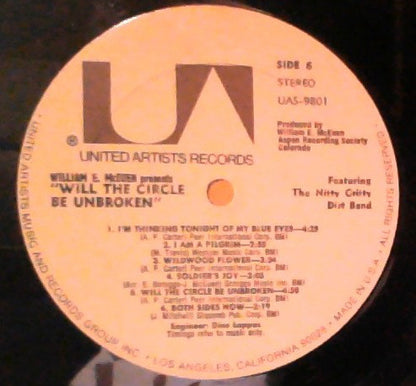 The Nitty Gritty Dirt Band* Featuring Mother Maybelle Carter*, Earl Scruggs, Doc Watson, Roy Acuff, Merle Travis, Jimmy Martin Also Featuring Vassar Clements, Junior Huskey, Norman Blake (2), Pete 'Oswald' Kirby : Will The Circle Be Unbroken (3xLP, Album, Gat)